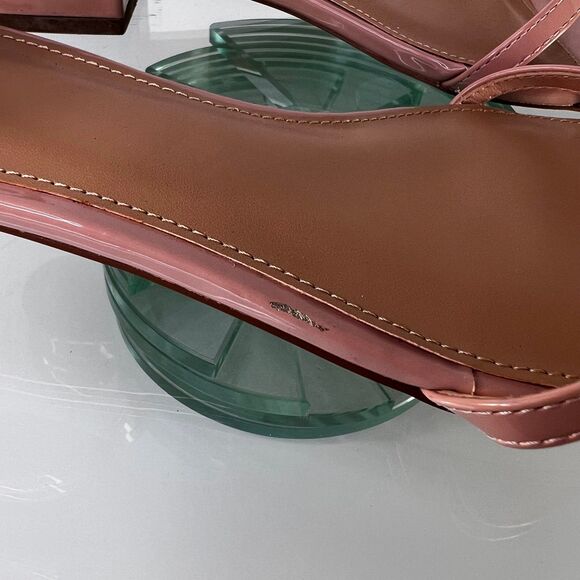 14th & Union Jemma Sandals Pink Patent Leather Pink Ankle Strap - Picture 4 of 9